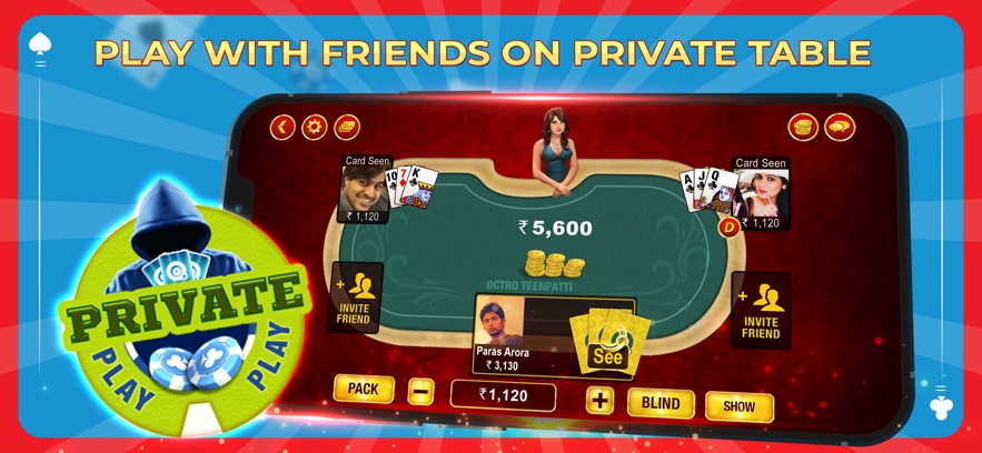 Teen Patti Octro 3 Patti Rummy